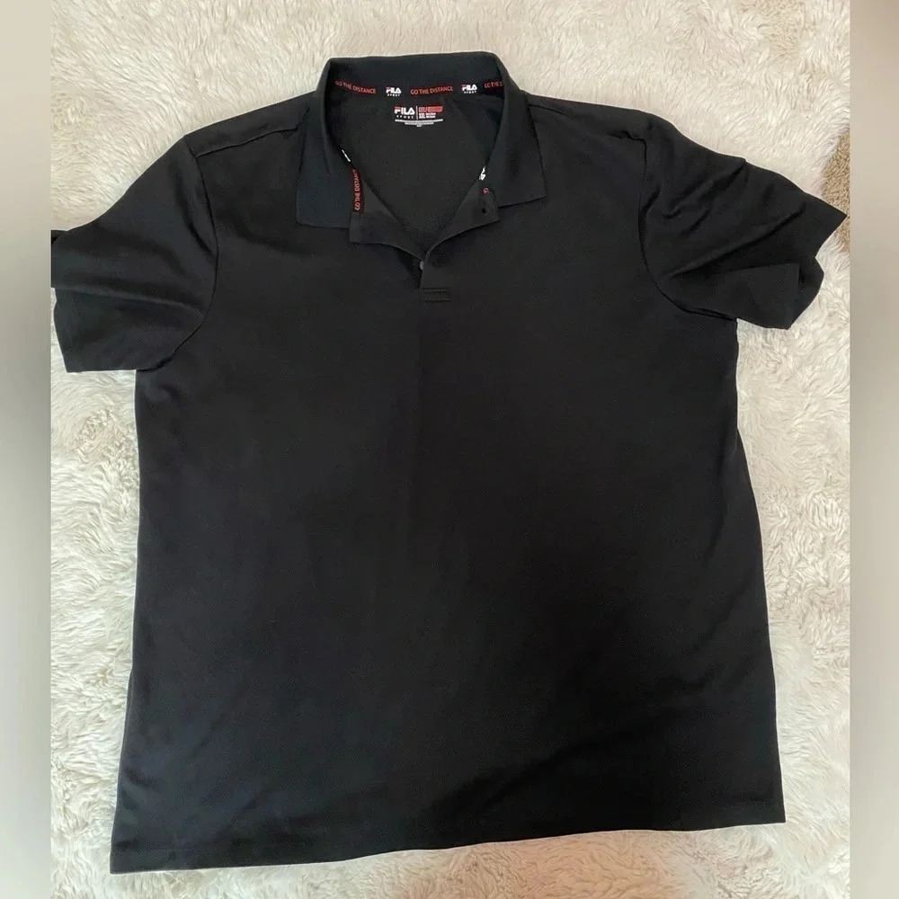 Fila Sport Golf Athletic Fit men’s shirt in black size xxl